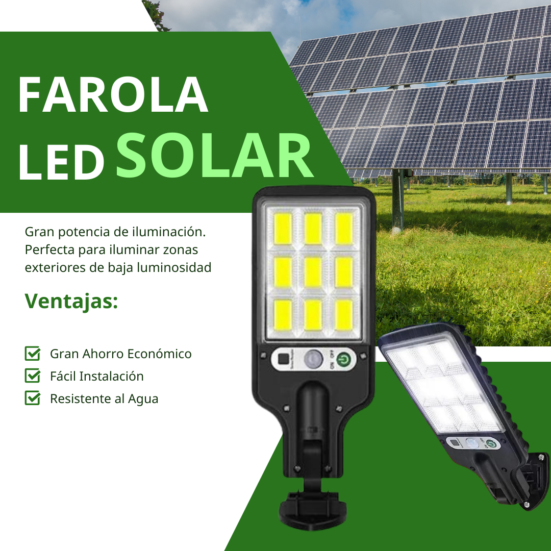 SolarLed® Farola Solar Led 230º — Iluminación Total Automática