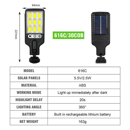SolarLed® Farola Solar Led 230º — Iluminación Total Automática