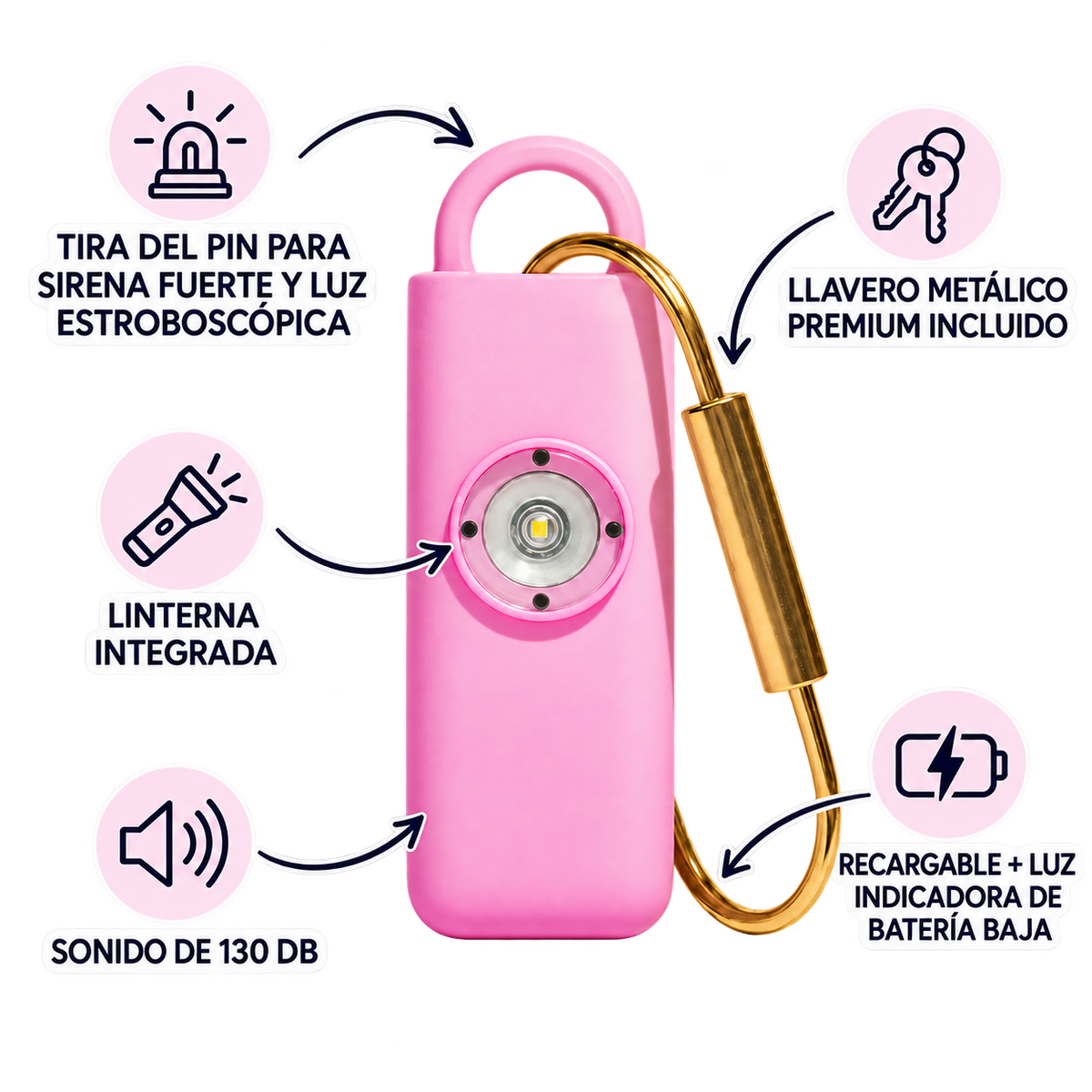 Alarma personal de 130 dB