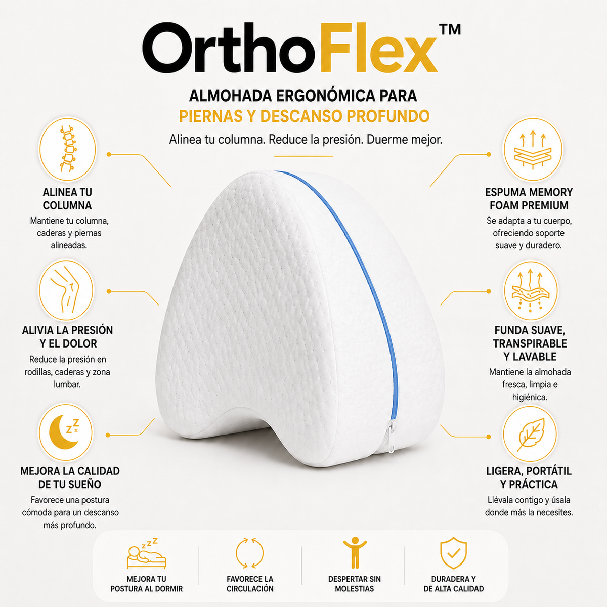 OrthoFlex™ Almohada para Piernas