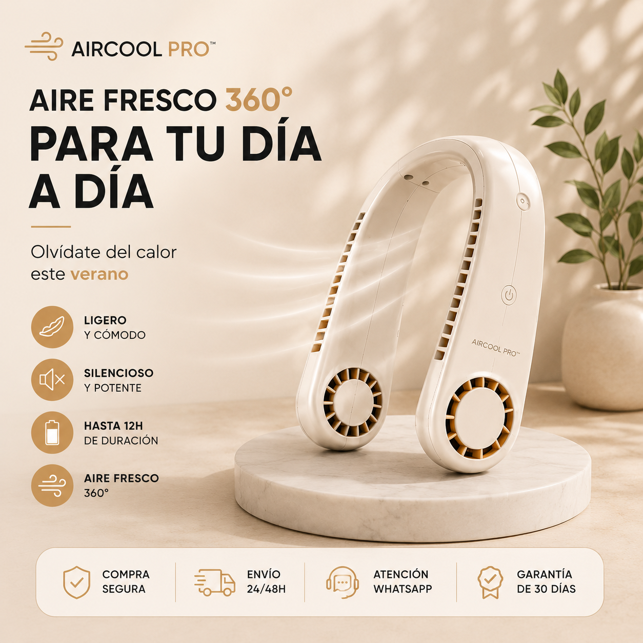 AirCool Pro™ | Ventilador de Cuello