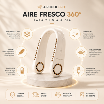 AirCool Pro™ | Ventilador de Cuello