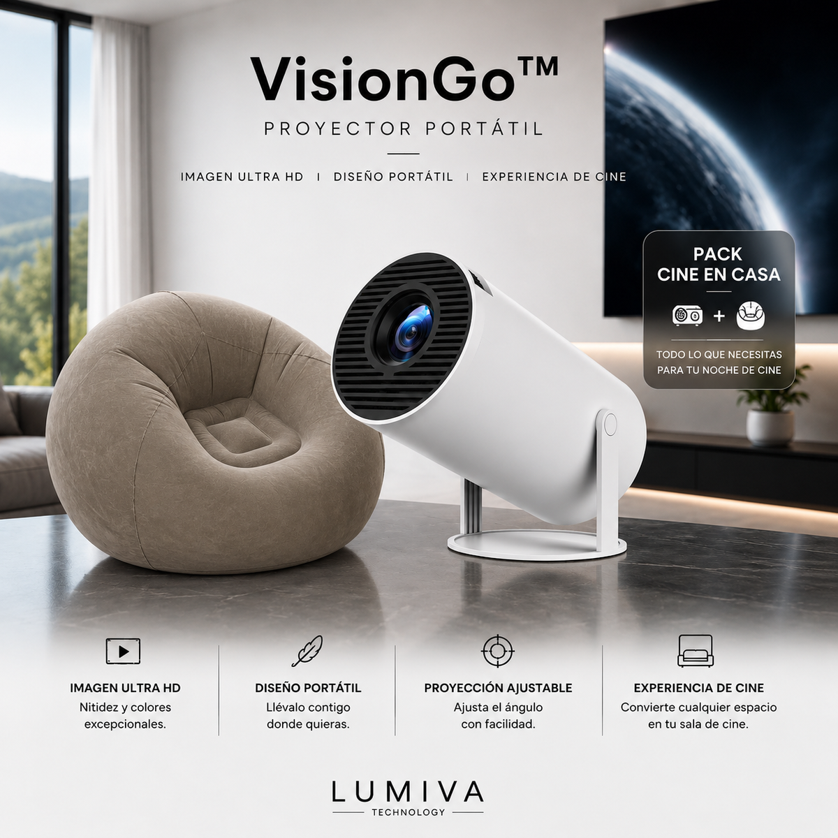 VisionGo™ Proyector Portátil