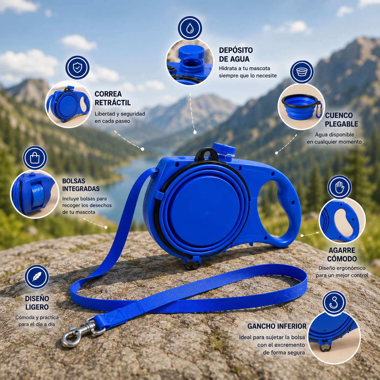 AquaWalk™ | Correa Retráctil 2 en 1
