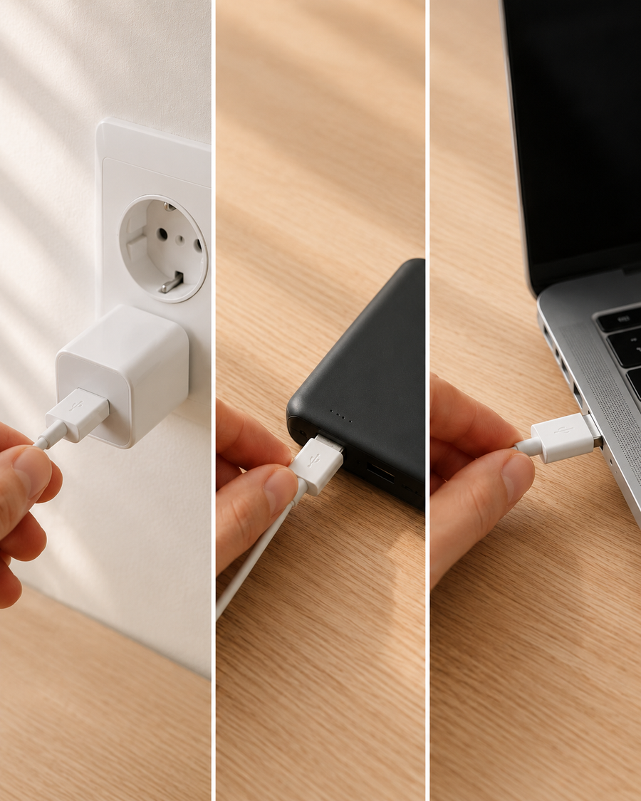 Enchufa el USB
