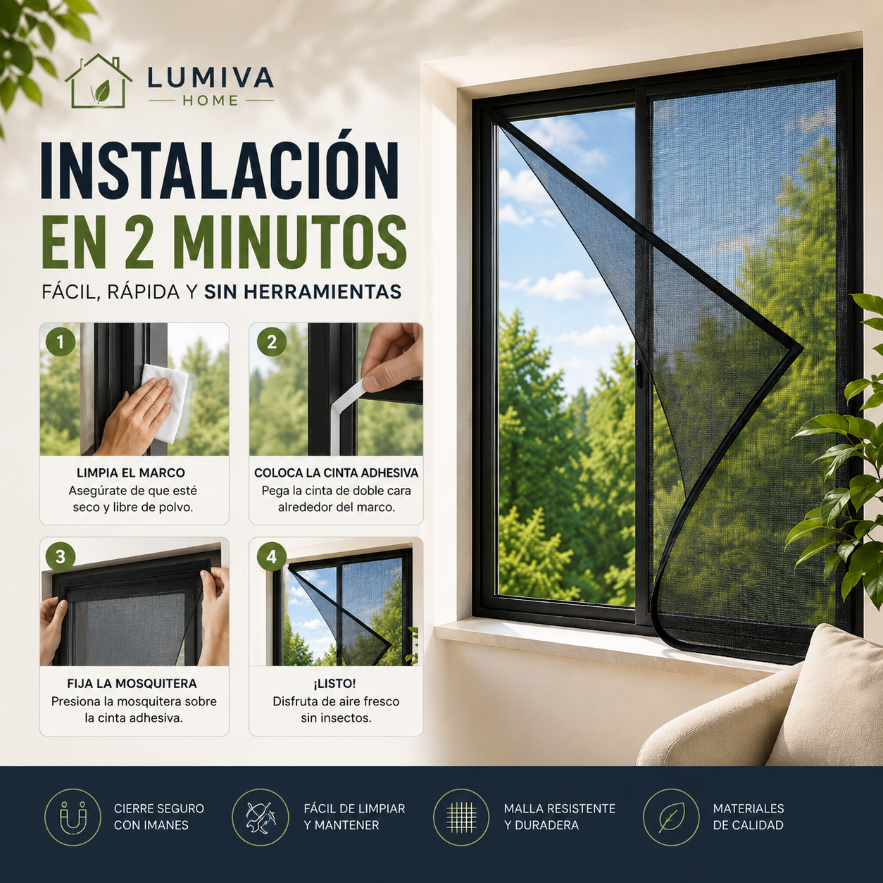 MosquiScreen™ | Mosquitera de Ventana