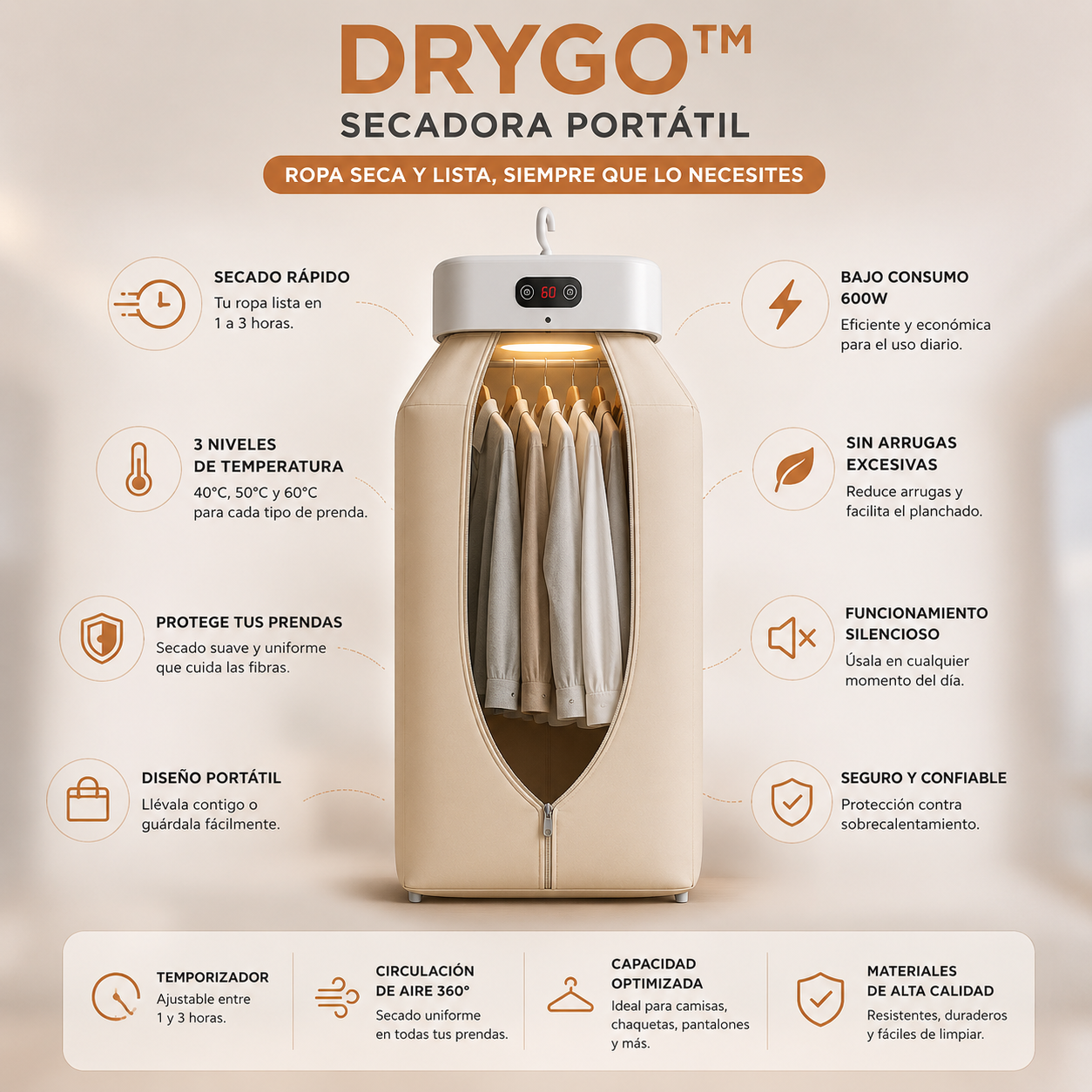 DryGo™ – Ropa Seca en Minutos