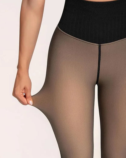 Collant felpati effetto velato – caldi dentro, velati fuori
