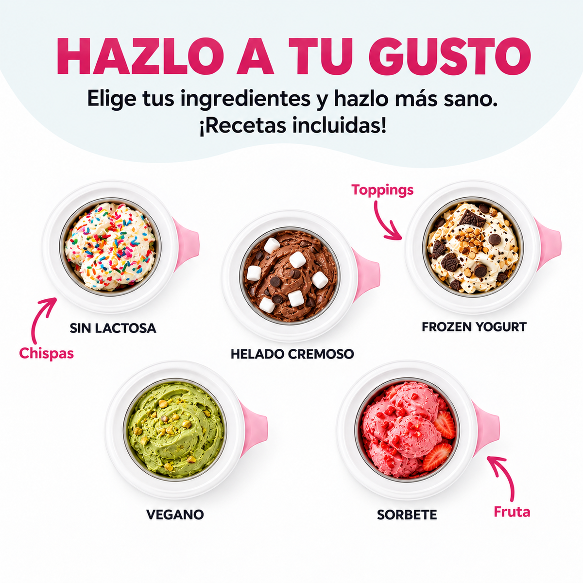 GelatoVivo™ · Mini máquina de helados