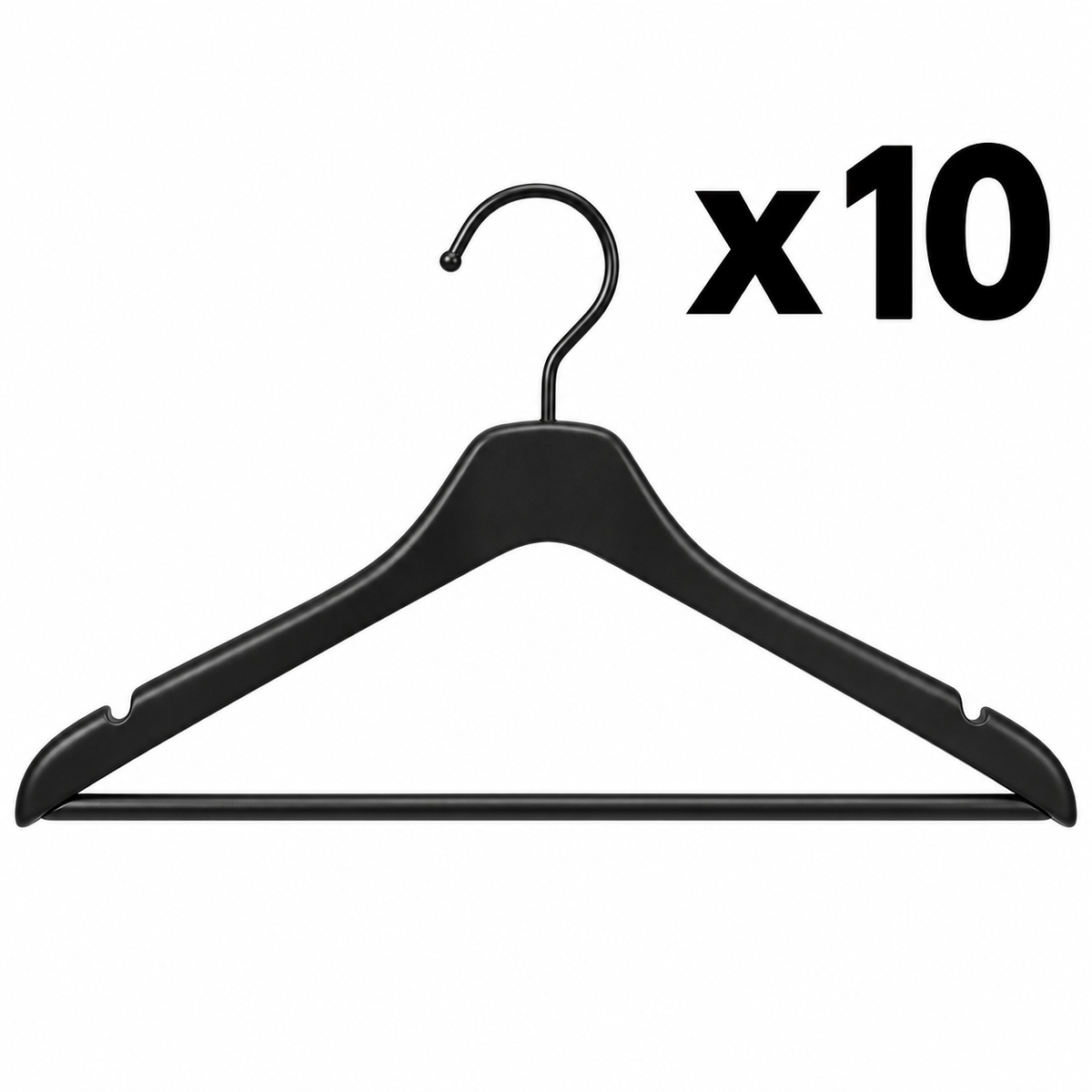 Pack of 10 non-slip hangers