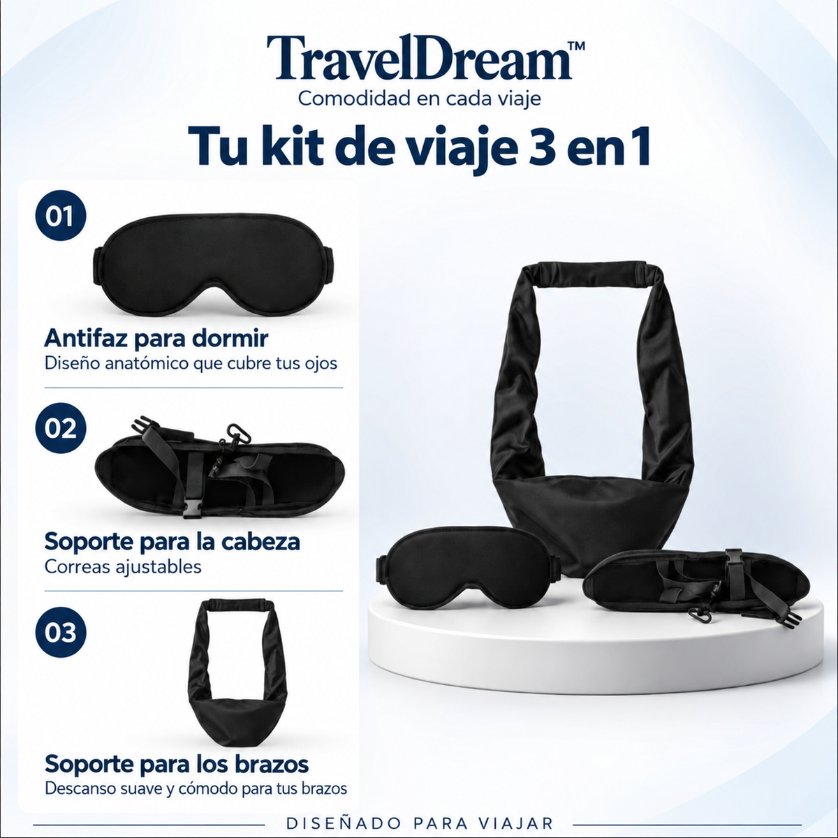 TravelDream™ | Kit de Descanso para Viajes 3 en 1