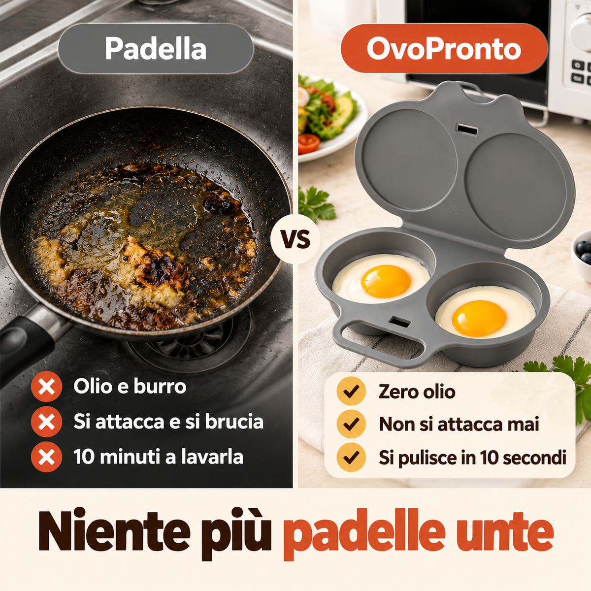 OvoPronto™ – Cuociuova per Microonde | Uovo Perfetto in 90 Secondi